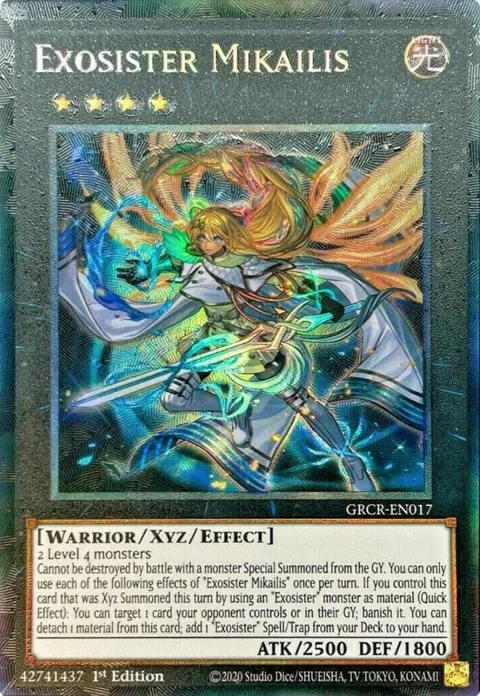 Exosister Mikailis Collector's Rare GRCR-EN017 Yu-Gi-Oh card from The Grand Creators