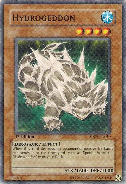 Hydrogeddon SD09-EN010 Yu-Gi-Oh card from Structure Deck: Dinosaur's Rage
