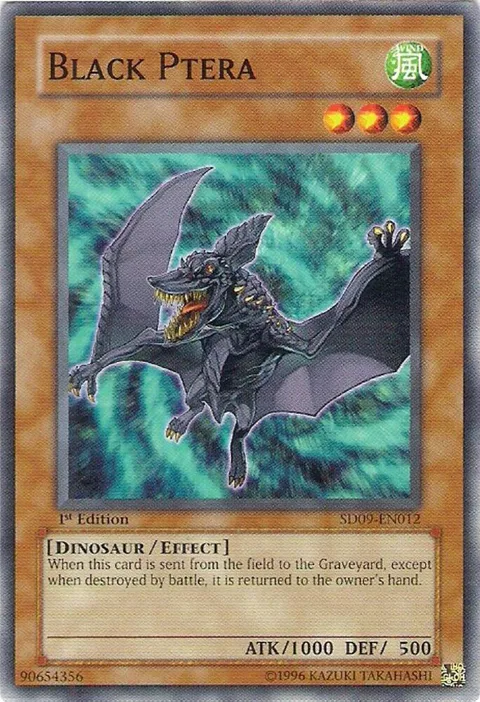 Black Ptera SD09-EN012 Yu-Gi-Oh card from Structure Deck: Dinosaur's Rage