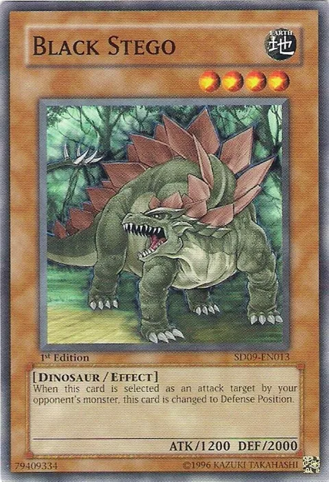 Black Stego SD09-EN013 Yu-Gi-Oh card from Structure Deck: Dinosaur's Rage