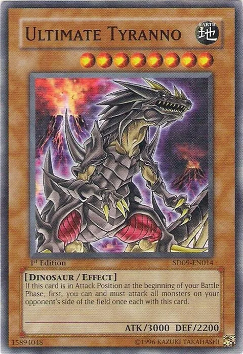 Ultimate Tyranno SD09-EN014 Yu-Gi-Oh card from Structure Deck: Dinosaur's Rage