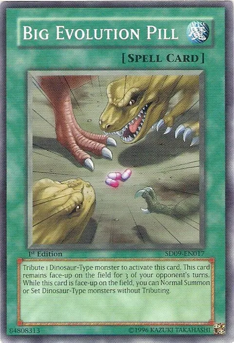 Big Evolution Pill SD09-EN017 Yu-Gi-Oh card from Structure Deck: Dinosaur's Rage