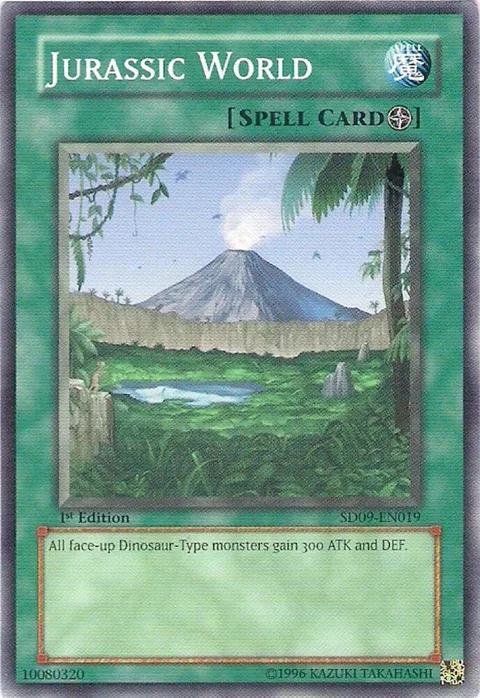 Jurassic World SD09-EN019 Yu-Gi-Oh card from Structure Deck: Dinosaur's Rage