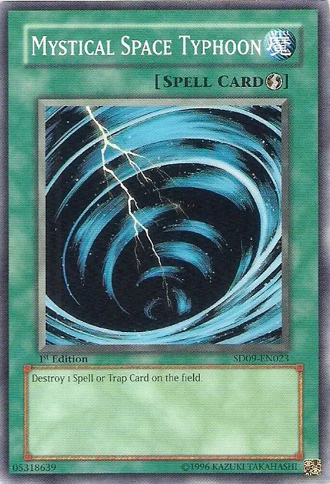 Mystical Space Typhoon SD09-EN023 Yu-Gi-Oh card from Structure Deck: Dinosaur's Rage