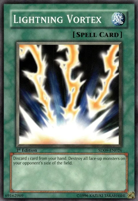 Lightning Vortex SD09-EN026 Yu-Gi-Oh card from Structure Deck: Dinosaur's Rage