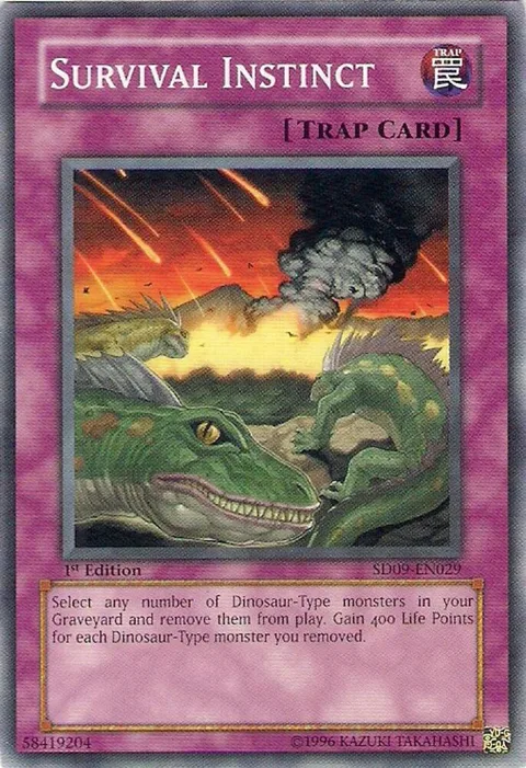 Survival Instinct SD09-EN029 Yu-Gi-Oh card from Structure Deck: Dinosaur's Rage