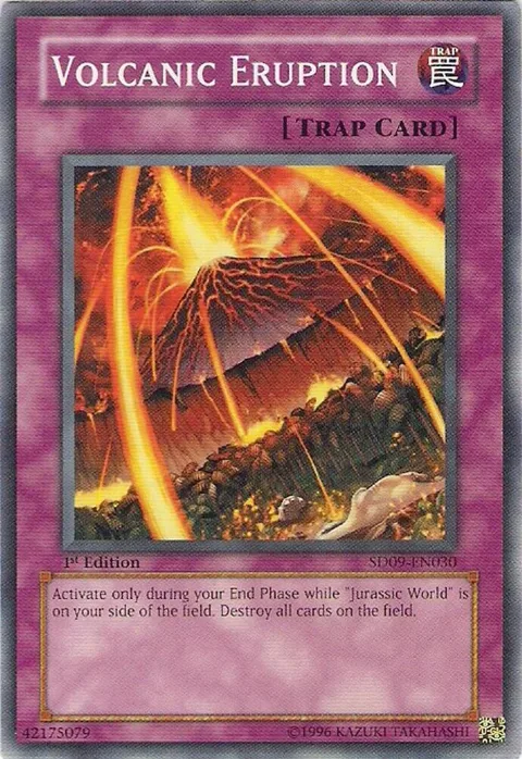 Volcanic Eruption SD09-EN030 Yu-Gi-Oh card from Structure Deck: Dinosaur's Rage