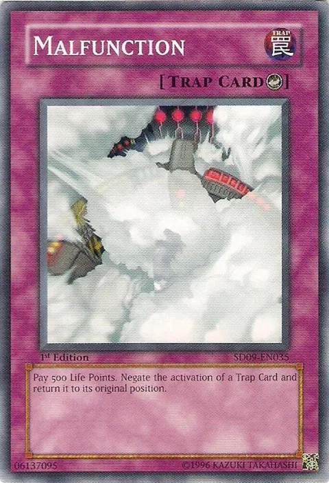 Malfunction SD09-EN035 Yu-Gi-Oh card from Structure Deck: Dinosaur's Rage