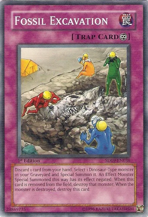 Fossil Excavation SD09-EN036 Yu-Gi-Oh card from Structure Deck: Dinosaur's Rage