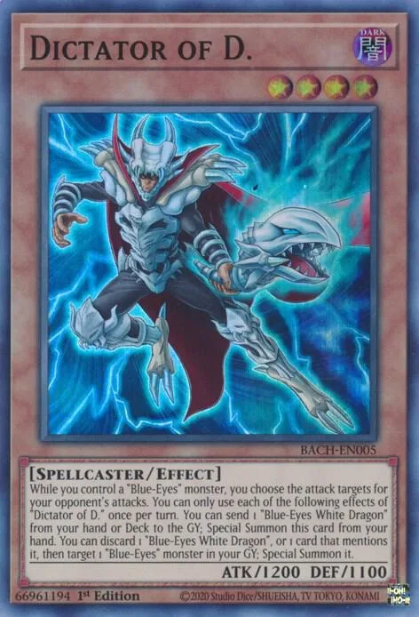 Dictator of D. BACH-EN005 Yu-Gi-Oh card from Battle of Chaos