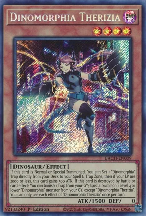 Dinomorphia Therizia BACH-EN009 Yu-Gi-Oh card from Battle of Chaos