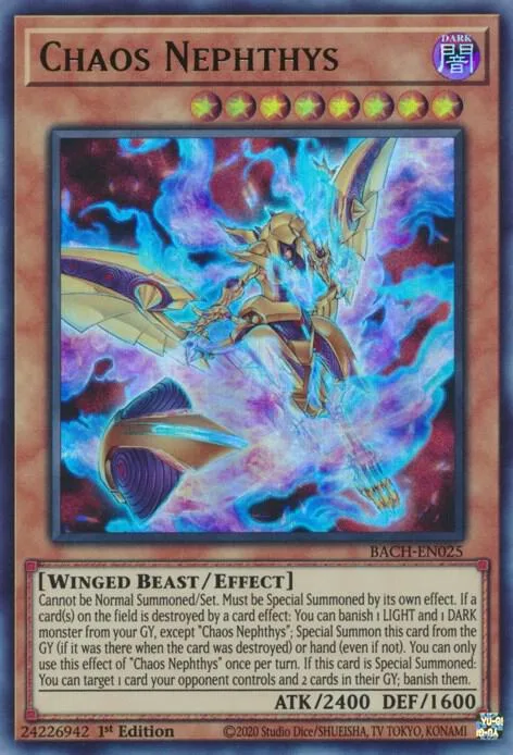 Chaos Nephthys BACH-EN025 Yu-Gi-Oh card from Battle of Chaos