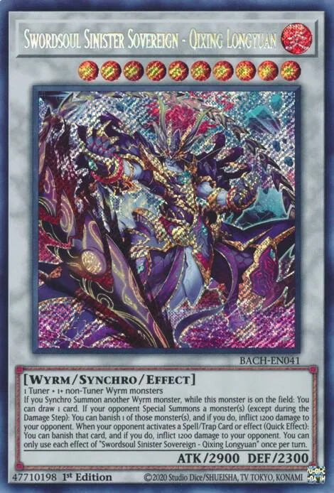 Swordsoul Sinister Sovereign - Qixing Longyuan BACH-EN041 Yu-Gi-Oh card from Battle of Chaos