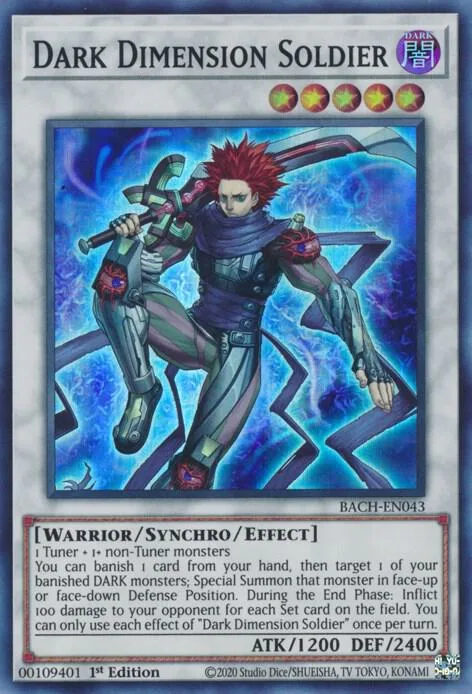 Dark Dimension Soldier BACH-EN043 Yu-Gi-Oh card from Battle of Chaos