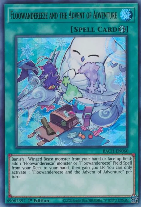 Floowandereeze and the Advent of Adventure BACH-EN060 Yu-Gi-Oh card from Battle of Chaos