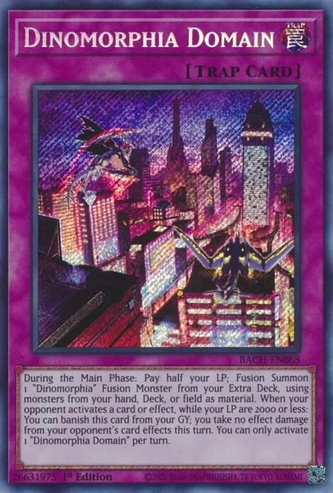 Dinomorphia Domain BACH-EN068 Yu-Gi-Oh card from Battle of Chaos