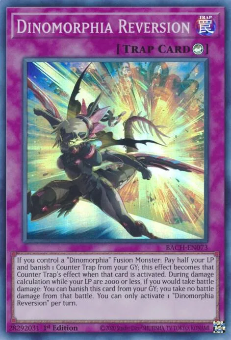 Dinomorphia Reversion BACH-EN073 Yu-Gi-Oh card from Battle of Chaos