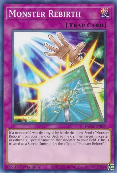 Monster Rebirth BACH-EN077 Yu-Gi-Oh card from Battle of Chaos