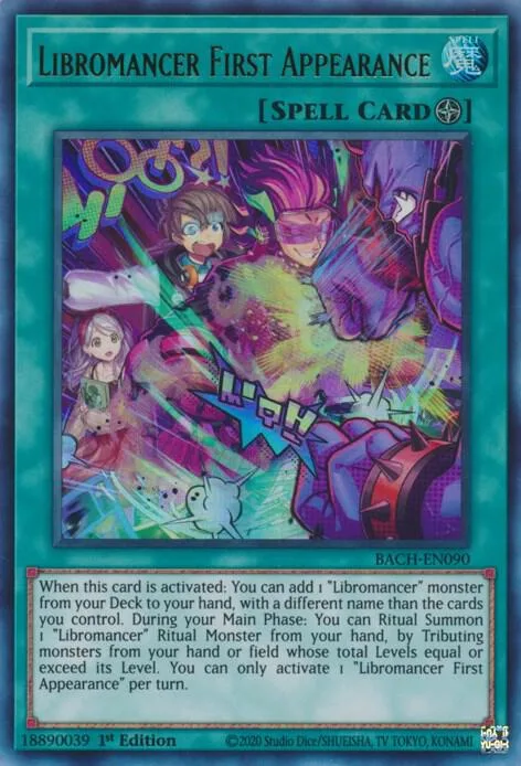 Libromancer First Appearance BACH-EN090 Yu-Gi-Oh card from Battle of Chaos