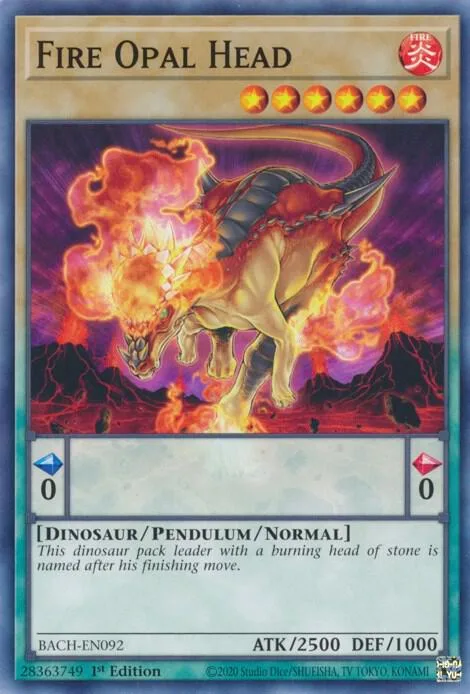 Fire Opal Head BACH-EN092 Yu-Gi-Oh card from Battle of Chaos