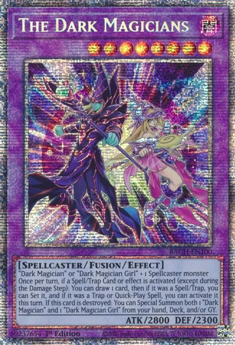 The Dark Magicians Starlight Rare BACH-EN100 Yu-Gi-Oh card from Battle of Chaos