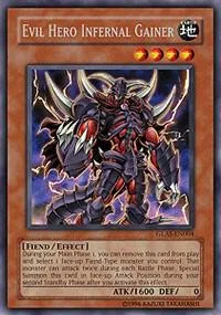 Evil Hero Infernal Gainer GLAS-EN004 1st Edition Yu-Gi-Oh card from Gladiator's Assault