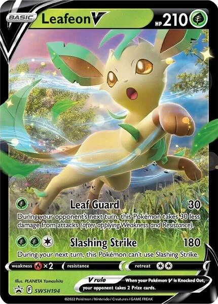 Leafeon V #SWSH194 Holofoil Pokémon card from Sword & Shield Promo Cards