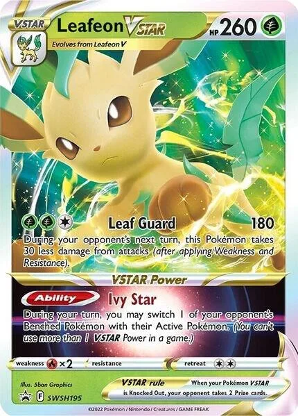 Leafeon VSTAR #SWSH195 Holofoil Pokémon card from Sword & Shield Promo Cards
