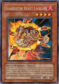 Gladiator Beast Laquari GLAS-EN021 Unlimited Yu-Gi-Oh card from Gladiator's Assault