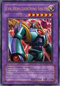 Evil Hero Lightning Golem GLAS-EN039 Unlimited Yu-Gi-Oh card from Gladiator's Assault