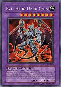 Evil Hero Dark Gaia GLAS-EN040 1st Edition Yu-Gi-Oh card from Gladiator's Assault