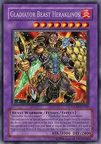 Gladiator Beast Heraklinos GLAS-EN044 Yu-Gi-Oh card from Gladiator's Assault