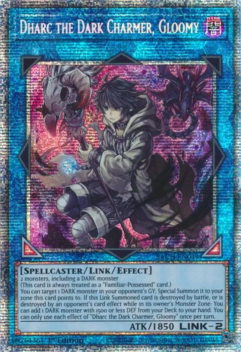 Dharc the Dark Charmer, Gloomy Starlight Rare BACH-EN049 Yu-Gi-Oh card from Battle of Chaos