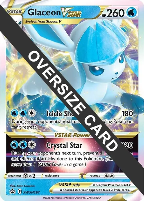 Glaceon VSTAR #SWSH197 Holofoil Pokémon card from Jumbo Cards