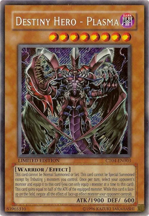 Destiny HERO - Plasma CT04-EN003 Yu-Gi-Oh card from 2007 Collectors Tin