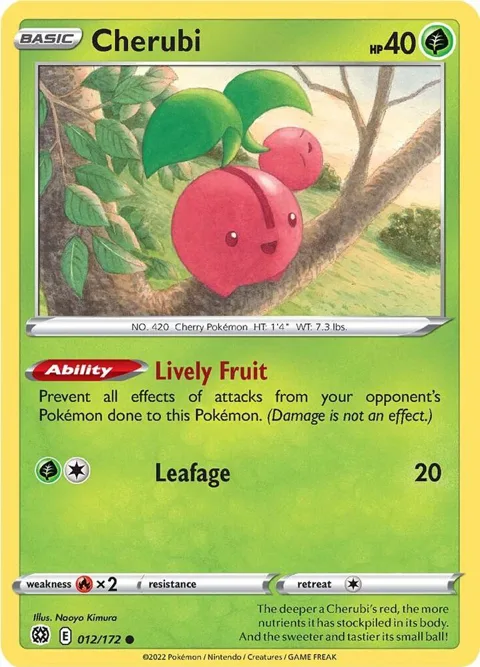 Cherubi #012/172 Pokémon card from Brilliant Stars