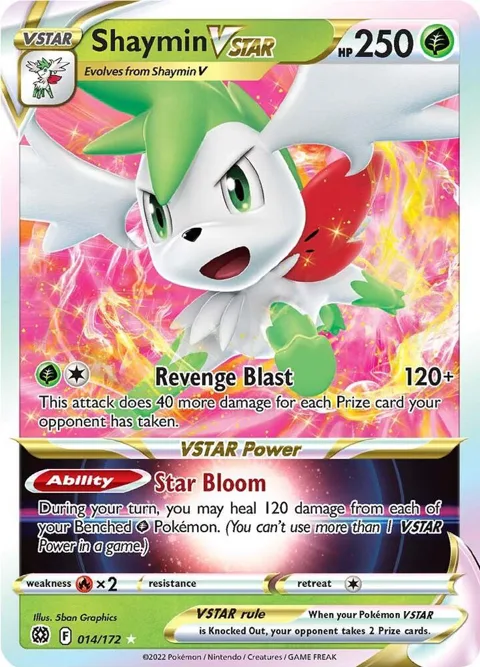 Shaymin VSTAR #014/172 Holofoil Pokémon card from Brilliant Stars