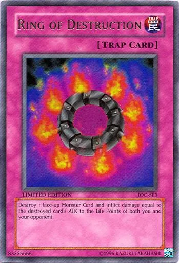 Ring of Destruction IOC-SE3 Yu-Gi-Oh card from Invasion of Chaos