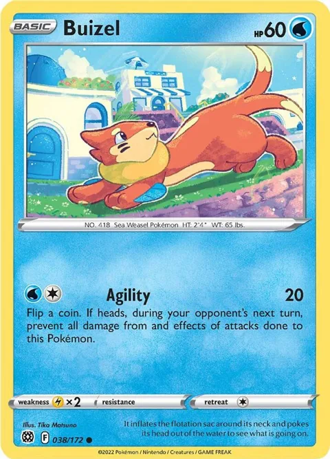 Buizel #038/172 Pokémon card from Brilliant Stars