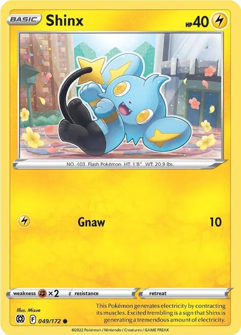 Shinx #049/172 Reverse Holofoil Pokémon card from Brilliant Stars