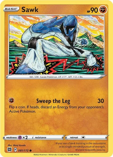 Sawk #081/172 Pokémon card from Brilliant Stars