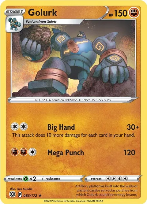 Golurk #083/172 Pokémon card from Brilliant Stars