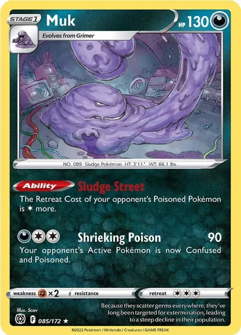 Muk #085/172 Pokémon card from Brilliant Stars