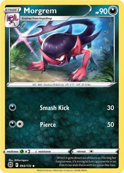 Morgrem #093/172 Pokémon card from Brilliant Stars