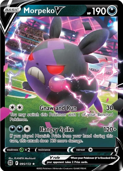 Morpeko V #095/172 Holofoil Pokémon card from Brilliant Stars