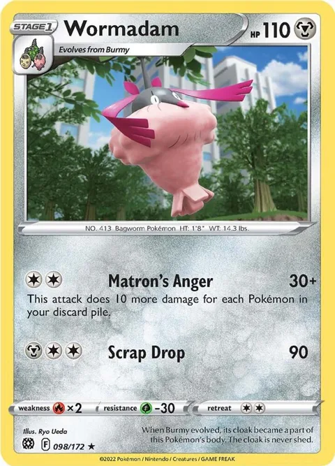 Wormadam 98 #098/172 Reverse Holofoil Pokémon card from Brilliant Stars