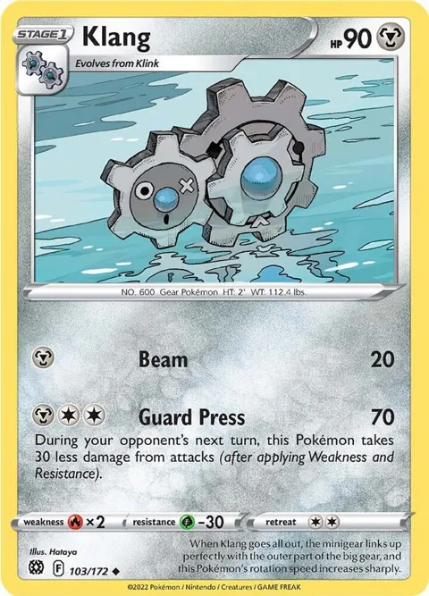 Klang #103/172 Pokémon card from Brilliant Stars