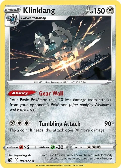 Klinklang #104/172 Pokémon card from Brilliant Stars