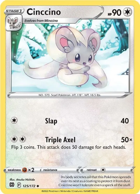 Cinccino #125/172 Pokémon card from Brilliant Stars