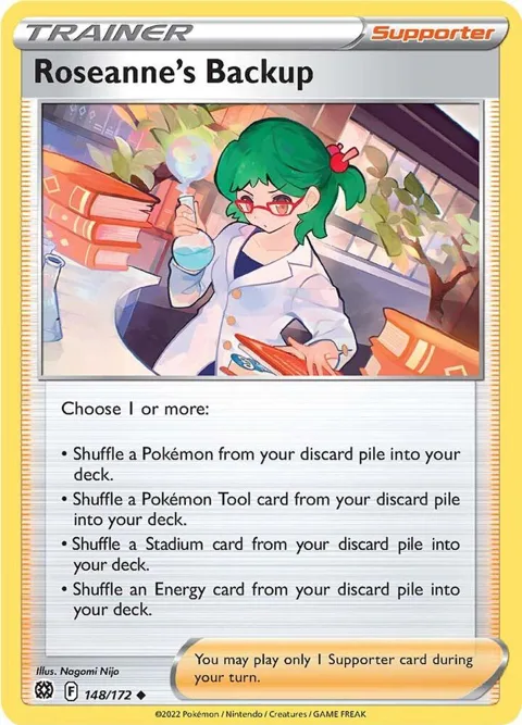 Roseanne's Backup #148/172 Reverse Holofoil Pokémon card from Brilliant Stars
